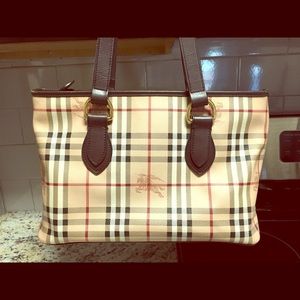 Burberry Haystack Check Handbag